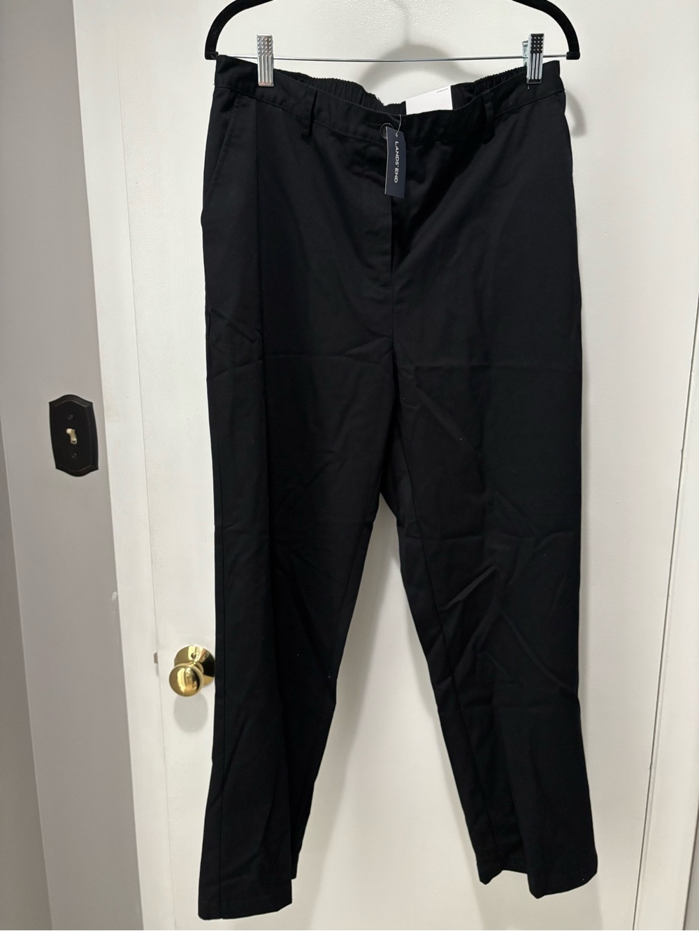 Lands' End Women's Straight Leg Black Dress Pants Size 14 NWT